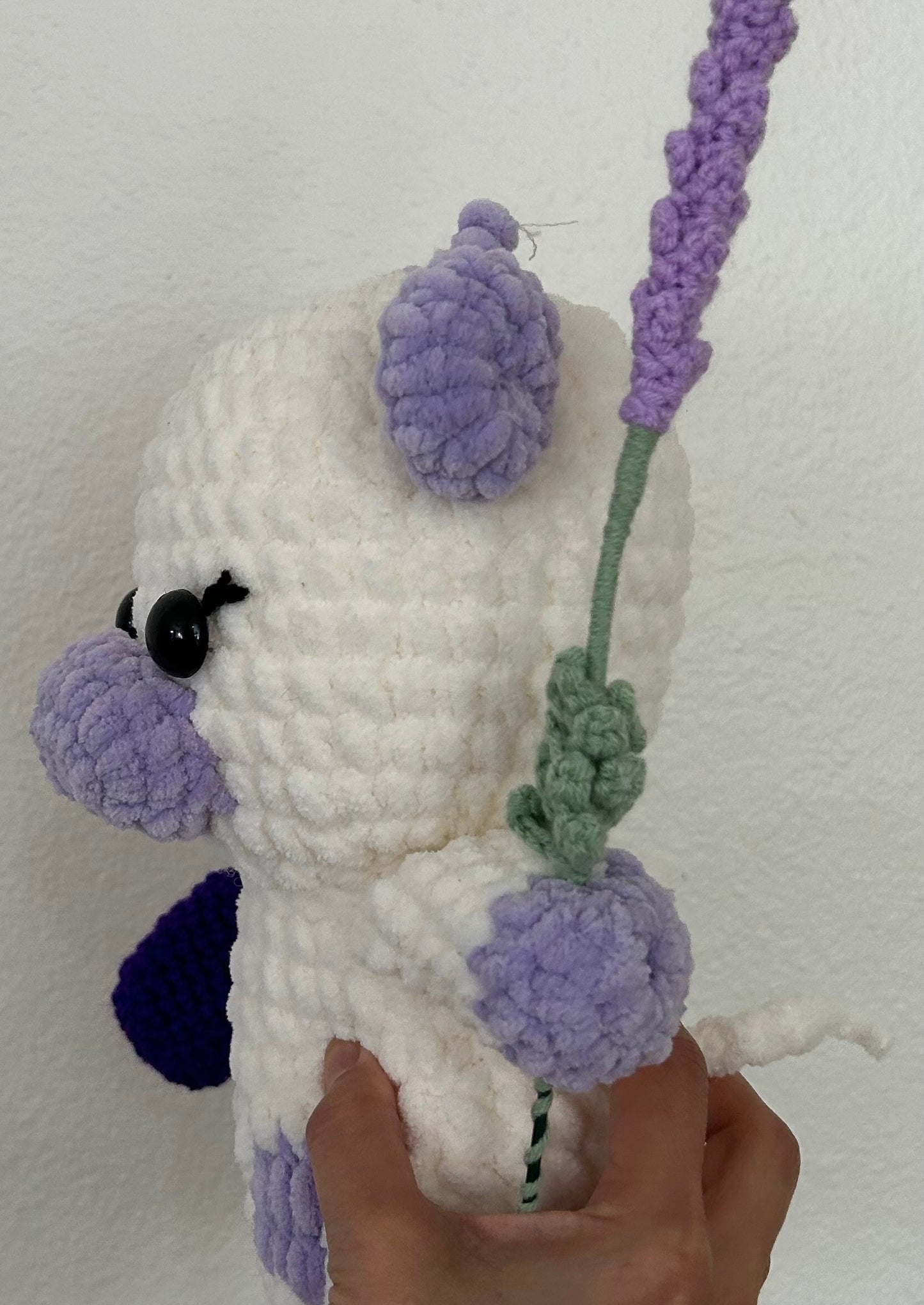 Crochet Lavender Cow Plushie