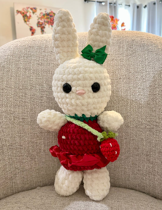 Crochet Strawberry Bunny Rabbit